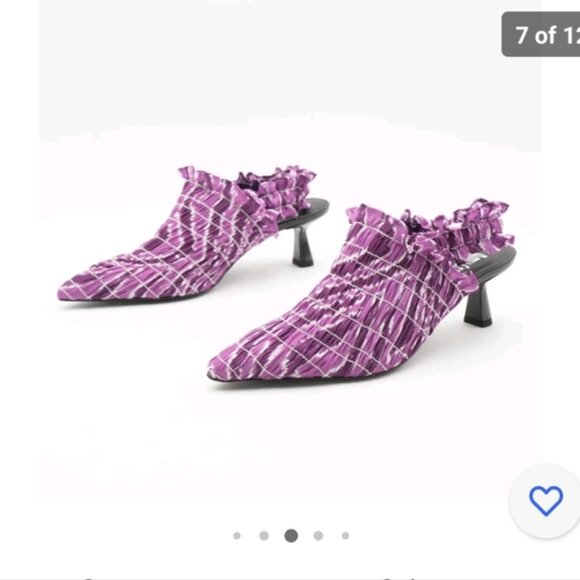 Amy Crookes Sling Back Shoes Lavender Pink - Picture 1 of 9